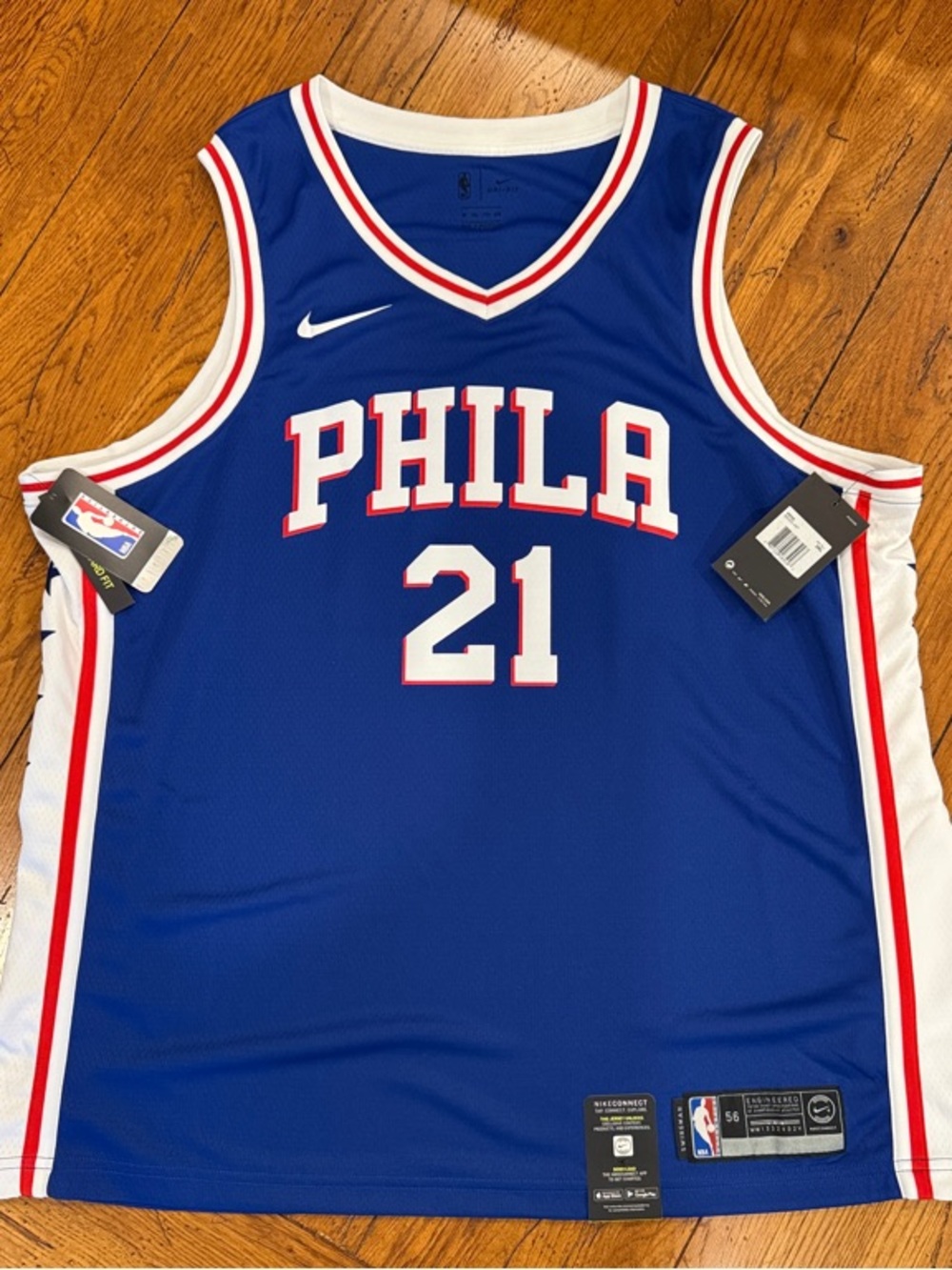 Men's Philadelphia 76ers Joel Embiid Nike Royal Authentic Jersey - Icon Edition